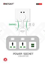 Onesam Power socket 2USB + 2 Electric -3000W (OS-U03) - Image 3