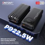 Onesam Powerbank 20000 mAh PD 22.5W usb A + usb C (OS-B05) - Image 2