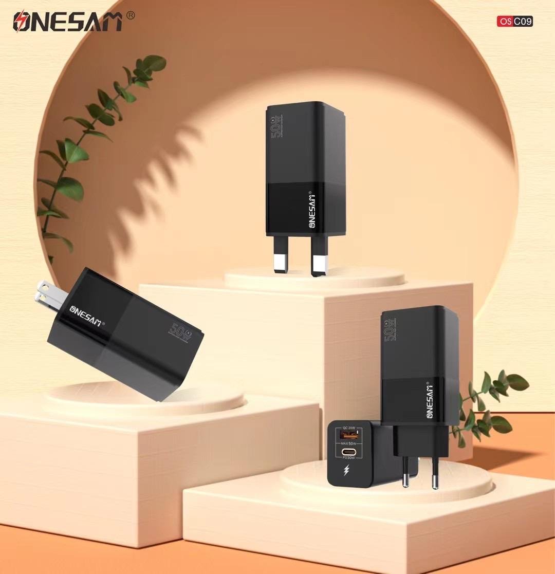 C09-5.jpg Onesam Home charger USB +PD QC20W + PD 30W Max 50W (OS-C09) - Image 5