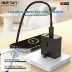 Onesam Super fast charger 25W PD (USB C + USB) (OS-CY16) - Image 2