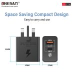 Onesam Super fast charger 25W PD (USB C + USB) (OS-CY16) - Image 3