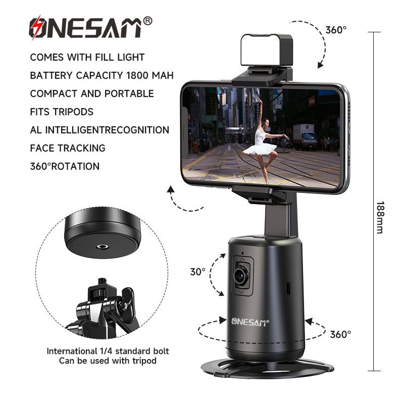 J01-1.jpg Onesam Auto Face Tracking Camera with phone hold (0S-J01) - Image 5