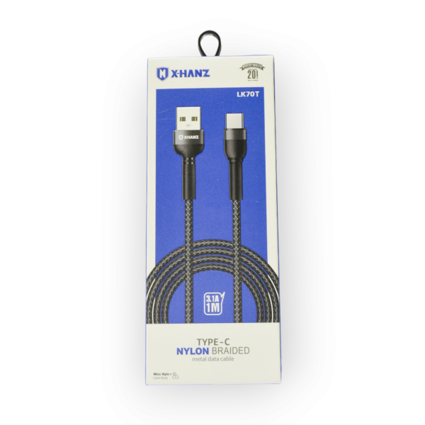 XHanz Type c Nylon Braided Metal cable (LK70T)