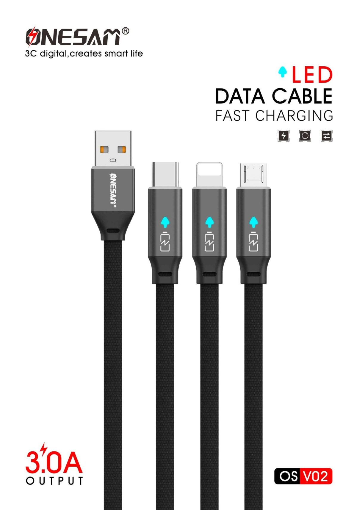 LED Data cable Type C (OS-V02) - Image 2