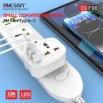 Onesam Extension multiplug 1Electric+2USB+1Tc PDport/12W max 10A (OS-P08) - Image 5