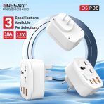 Onesam Extension multiplug 1Electric+2USB+1Tc PDport/12W max 10A (OS-P08) - Image 6