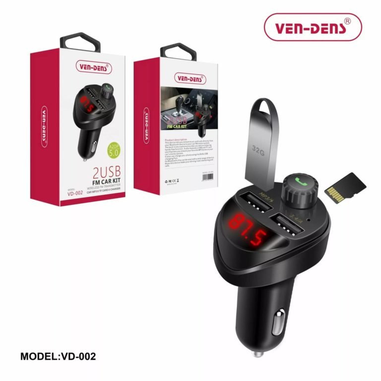 VD-FM002-1.jpg Ven-Dens FM Car MP3 TF Card Kit With Charger (VD-FM002) - Image 1
