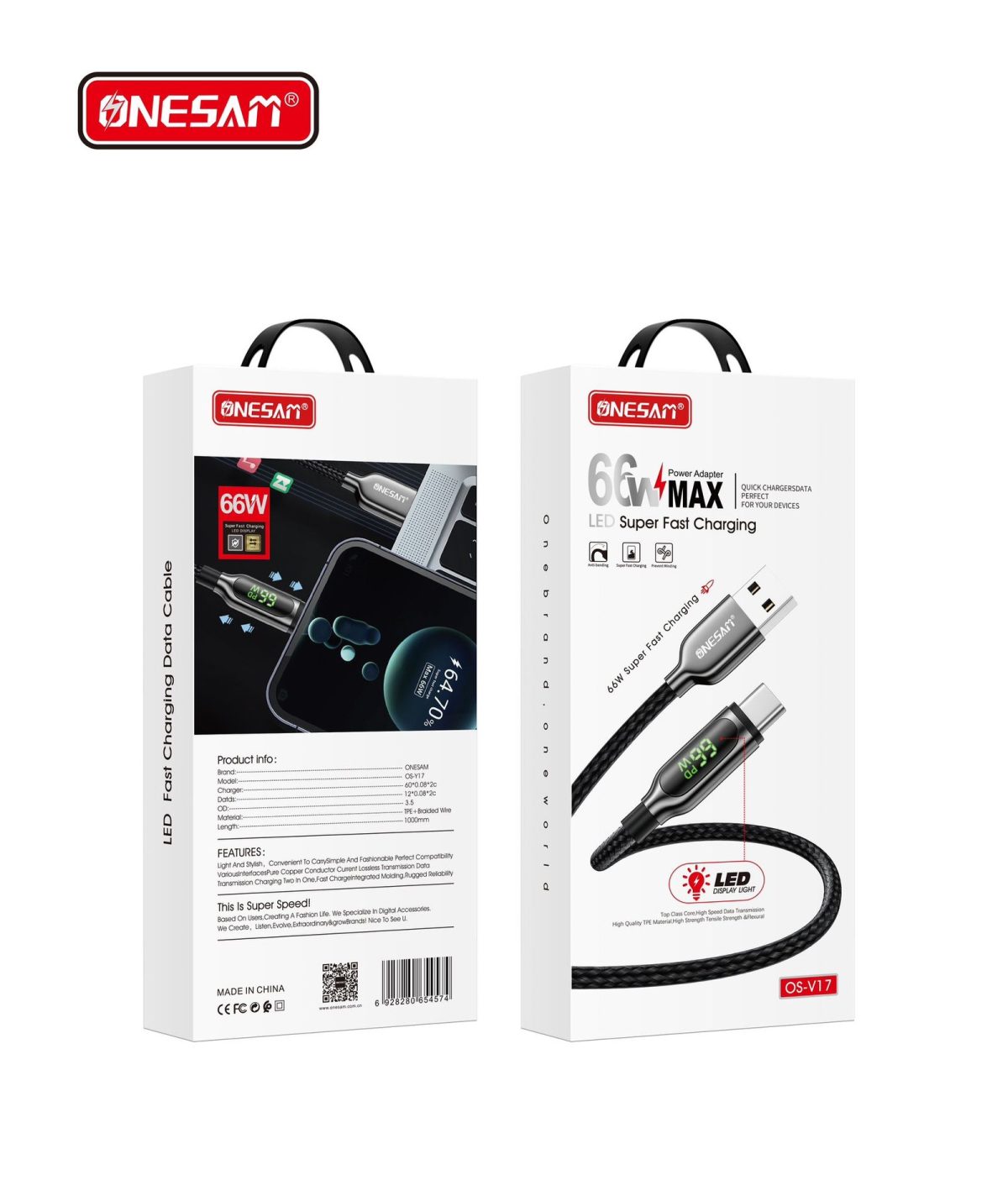 Onesam 66W Super fast charger Type - C (OS-V17) - Image 2