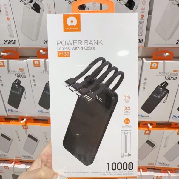 WUW powerbank 10000MAH with 4 cables (Y130)