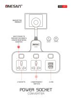Onesam Power socket 2USB + 2 Electric -3000W (OS-U03) - Image 5